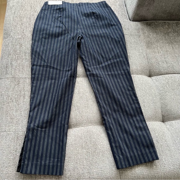 NWT Chico’s Brigitte Slim Leg Crop Striped Pants - Picture 5 of 8